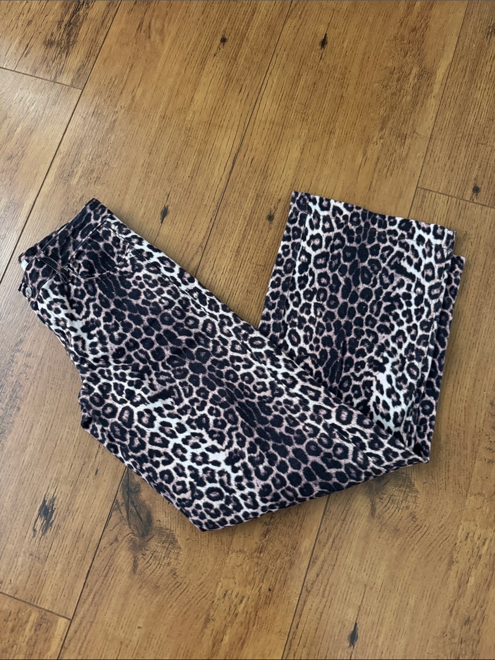PacSun' Leopard Print jeans - Brown & Black. Wide leg